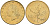 Италия 20 лир 1991 R, дубовый лист KM 97.2 алюминиевая бронза  UNC  4594-765