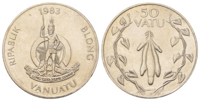 Вануату 50 вату 1983 KM 8 медно-никель UNC 4583-541