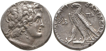 ЕГИПЕТ, ГОСУДАРСТВО ПТОЛЕМЕЕВ ТЕТРАДРАХМА 138-137 гг. до н.э. ПТОЛЕМЕЙ VIII ЭВЕРГЕТ II, ГОЛОВА ПТОЛЕМЕЯ I СОТЕРА, ОСНОВАТЕЛЯ ДИНАСТИИ/ ОРЕЛ, ГРЕЧЕСКАЯ ЛЕГЕНДА "ЦАРЯ ПТОЛЕМЕЯ", ГОРОД ПАФОС, 14,29 гр Svoronos 1505 серебро 1073-8-71