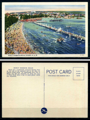 Австралия post card - открытка Пляж Мэнли-Харбор, Сидней 2193-58