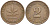 ФРГ 2 ПФЕННИГА 1950 J KM 106, J. 381 бронза 116-312