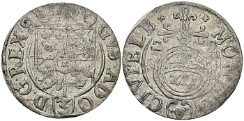 Ливония 1/24 талера 1622 шведская оккупация, Густав Адольф KM 10 серебро 540-263