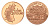 ФРГ медаль из серии красивая Германия - Церковь святого Варфоломея на Кенигсзе 1980-ые диаметр 18 мм, вес 2,3 гр алюминий плакированный медью UNC 4669-729