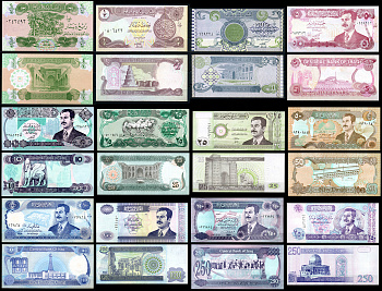 Ирак набор из 12 банкнот 1990-2002 Саддам Хусейн Pick 77, 78а, 79, 80, 81, 74, 86, 83, 84, 87, 85, 88 бумага UNC (пресс) 00-00