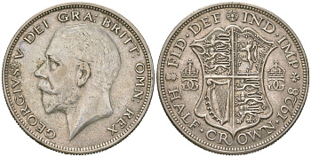 Великобритания 1/2 кроны 1928 Георг V (1910-1936) KM 835, Spink 4037 серебро 4123-335