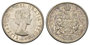 Канада 50 центов 1962 KM 56 серебро 181-425