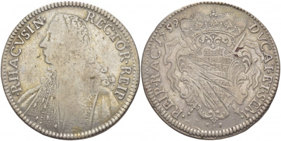 Хорватия, Рагуза Дубровник 1 талеро 1759 ректоратсталер KM 18, Dav. 1939 серебро 00-000