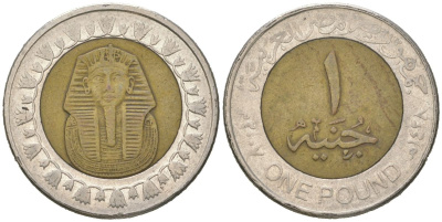 Египет 1 фунт 2007 сфинкс KM 940a биметалл 4616-936