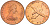Остров Мэн 2 пенса 1976 птица, Елизавета II (1952) KM 34 бронза UNC 4583-111