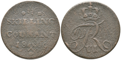 НОРВЕГИЯ 4 СКИЛЛИНГА 1809 ФРЕДЕРИК VI (1808-1839) KM 275.1 медь 51-4743