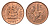 ЮАР 1 цент 1972 герб, капские воробьи KM 82 бронза UNC 4690-1213