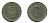 ДАНИЯ 1 КРОНА 1967 C; S, ФРЕДЕРИК IX (1947-1972) KM 851.1 медно-никель 56-453