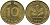 ФРГ 10 ПФЕННИГОВ 1991 F KM 108, J. 383 сталь плакированная латунью UNC 65-1213