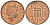 Великобритания 1 пенни 2001 Елизавета II (1952-2022) KM 986, Spink 4710 (B5) сталь плакированная медью 4609-562