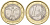 Италия 1 евро 2006 Витрувианский человек KM 216 биметалл 4148-645