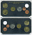 Греция набор из 6 монет 1992 в пластике KM 116, 151, 132, 154, 134, 159 UNC 3-6-3-9