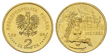Польша 2 злотых 2004 Ритуалы Польши - Праздник урожая Y 507 нордик UNC 3459-657