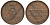 Ганновер 1 пфенниг 1860 B, Георг V KM 233, AKS 156, J. 90 медь 4594-245