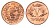 Колумбия 5 сентаво 1970 KM 206a сталь плакированная медью UNC 4643-652