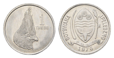 Ботсвана 1 тхебе 1976 KM 3 алюминий UNC 188-527