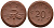 Саксония 20 пфеннигов 1921 колосья и серп J. N 53 фарфор UNC 1094-8-82