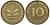 ФРГ 10 пфеннигов 1968 G J 383, KM 108 сталь плакированная латунью  PROOF  1099-4-25