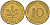 ФРГ 10 пфеннигов 1994 J KM 108, J.383 сталь плакированная латунью 4681-1213