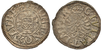 Любек зехлинг (6 пфеннигов) 1622 Behrens 441 серебро 413-6421