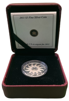 Канада 3 доллара 2011 на день рождения, апрель, камень месяца диамант KM NEW серебро PROOF 4-3-4-29