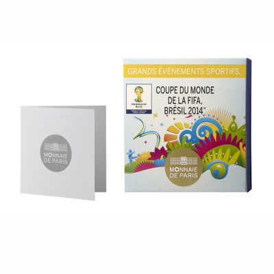 Франция 200 евро 2014 чемпионат мира по футболу в Бразилии 2014, кубок, FIFA, в оригинальной коробке KM 2170 золото PROOF 10-005-79