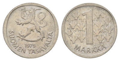 Финляндия 1 марка 1975 KM 49a медно-никель 4637-246