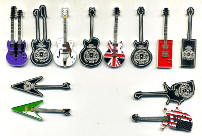 СОМАЛИ НАБОР ИЗ 6 МОНЕТ ПО 1 ДОЛЛАРУ 2012 В ФОРМЕ ГИТАР, В ОРИГИНАЛЬНОЙ КОРОБКЕ, ЭМАЛЬ KM NEW медно-никель BUNC 4-1-11