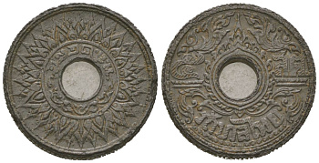 Таиланд 5 сатангов 1942 BE 2485 Y 58 олово 4615-952