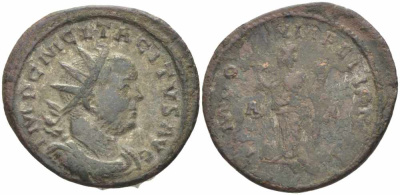 Римская Империя аврелианиан 276 Тацит TEMPORVM FELICITAS Лугдун Very fine RIC 64 бронза 1073-17-21