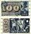 Швейцария 100 франков 1967 1 января 1967, серия 55 W, подпись 43 Pick 49 i бумага 8606-25-2-2