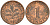 ФРГ 1 пфенниг 1985 F KM 105, J. 380 сталь плакированная медью    4598-634