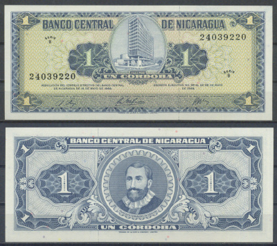 Никарагуа 1 кордоба 1968  Pick 115 a  бумага   7221-42-1-2