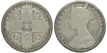 Великобритания 1 флорин = 2 шиллинга 1849 Виктория (1837-1901), первый выпуск KM 745, Spink 3890 серебро 1523-1025