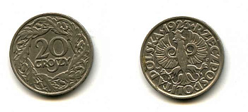 ПОЛЬША 20 ГРОШЕЙ 1923 29-441