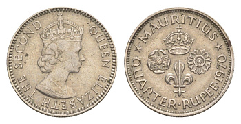 Маврикий 1/4 рупии 1970 KM 36 медно-никель 4150-1247