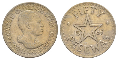 Гана 50 песев 1965 KM 11 медно-никель 1531-1214