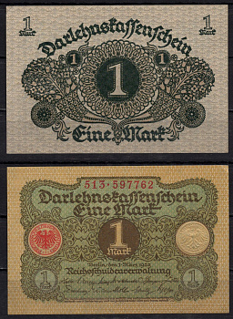 Германия 1 марка 1920 Pick 58 бумага UNC (пресс) 7201-36-1