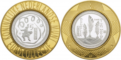 Сан-Марино 5 евро 2008 Олимпиада в Пекине, танец с лентами, евроколлекция Нидерландского монетного двора KM 513 серебро PROOF 1068-8-23