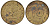 ФРГ 10 пфеннигов 1950 D KM 108, J. 383 сталь плакированная латунью 4132-522