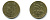 Гонконг 50 центов 1995 KM 68 сталь плакированная латунью UNC 176-342