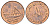 ОАЭ 10 филсов 1973 KM 3.1 бронза UNC 4126-115