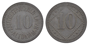 Альтдамм 10 пфеннигов ND Лагерь для военнопленных Men05 295.4, Men18 420.4 цинк 413-2434