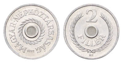 Венгрия 2 филлера 1972 ВР KM 546 алюминий UNC 188-552
