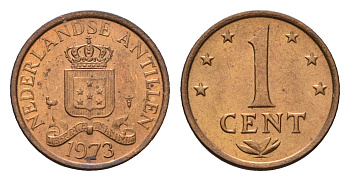 Нидерландские Антильские острова (Нидерландские Антилы) 1 цент 1973 Юлиана (1948-1980) KM 8 бронза  UNC  3458-1232