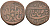 Индия, Ауд (Авадх) (Awadh) 1 фалус ND Wajit Ali Shah (1847-1856), вариант IV, вес 11,76 гр. KM 351.3 медь 4112-616